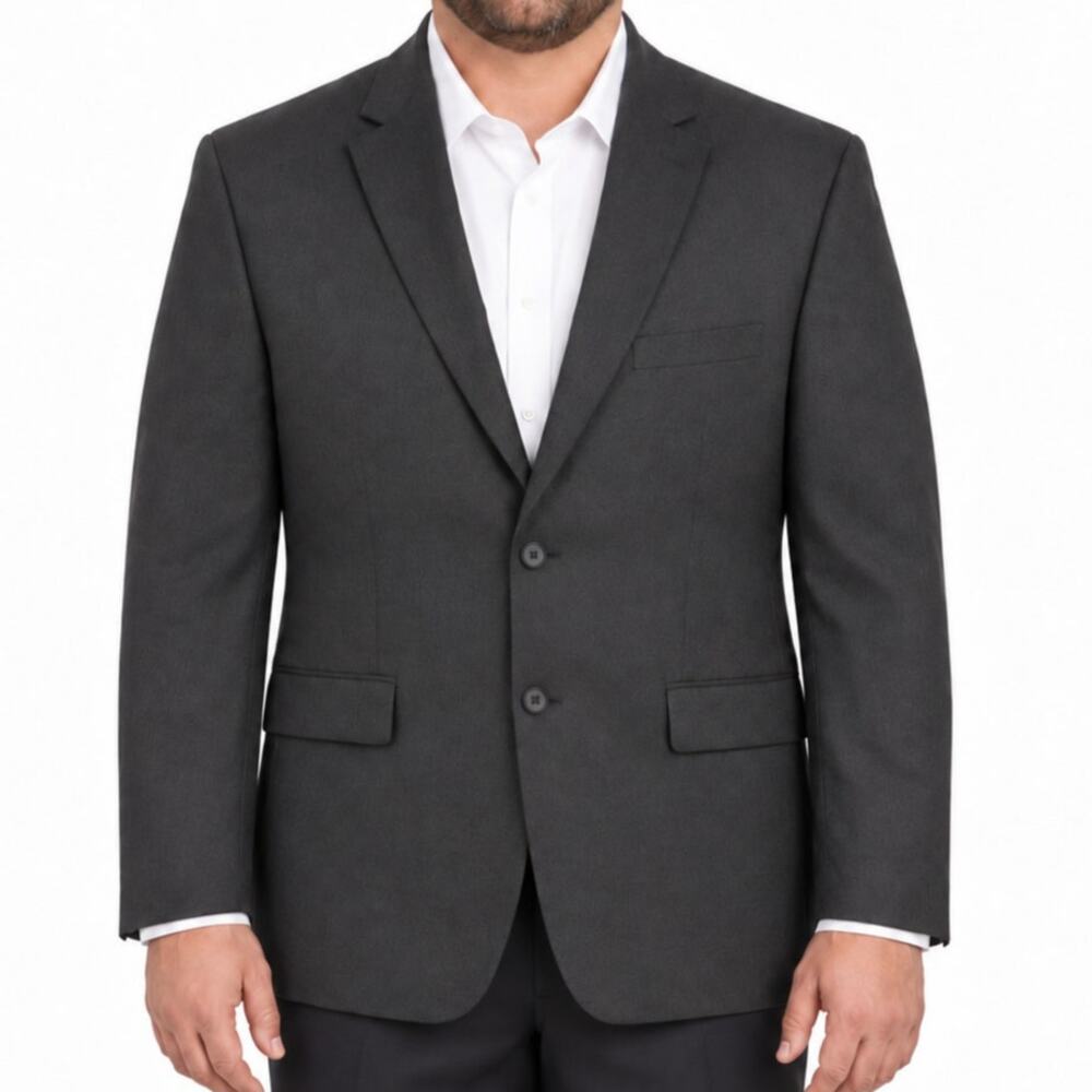 Calvin Klein 100% Wool Charcoal Blazer Sport Coat 2 Button Men's Size 50R